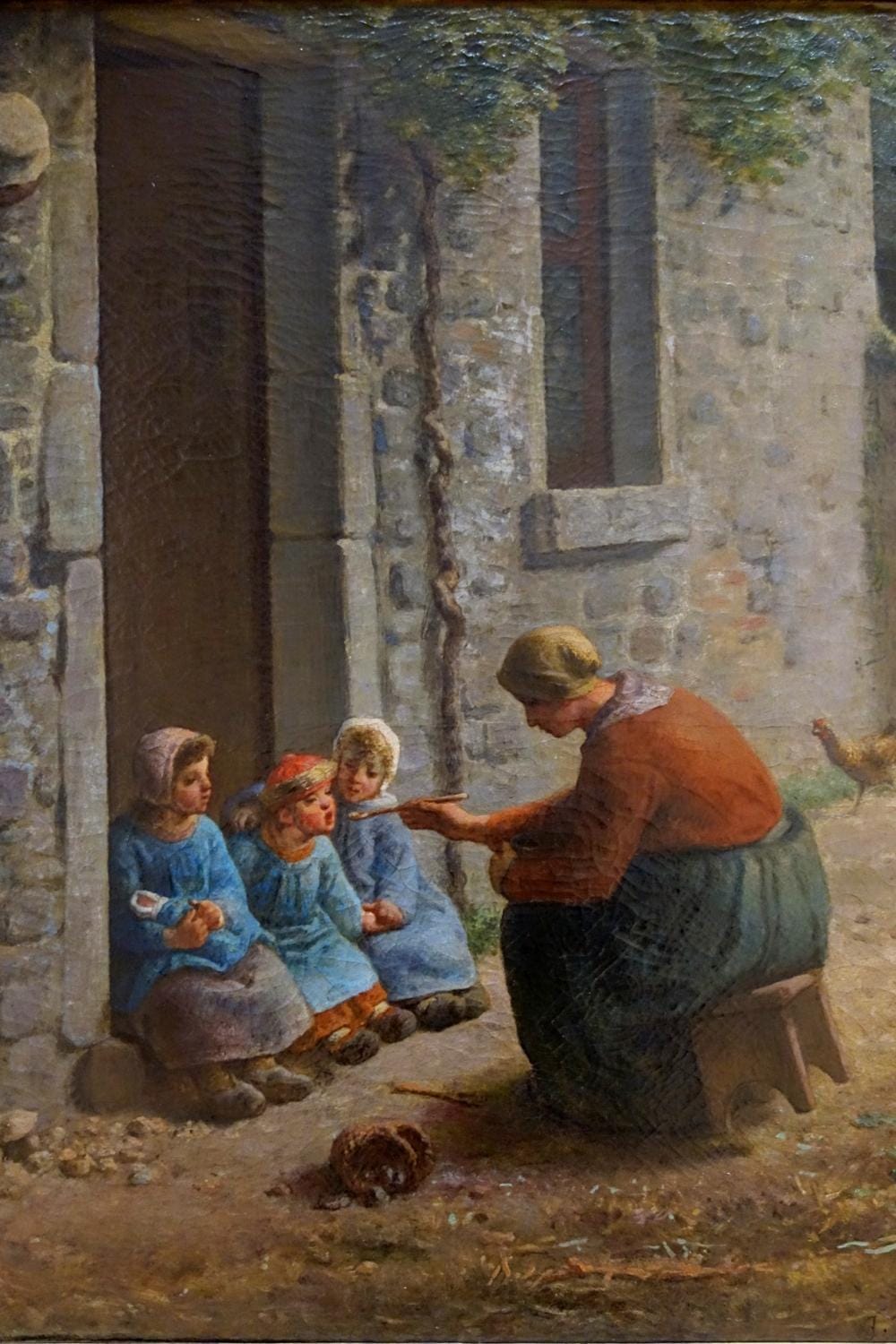 La Becquée, Jean-François Millet (1860)