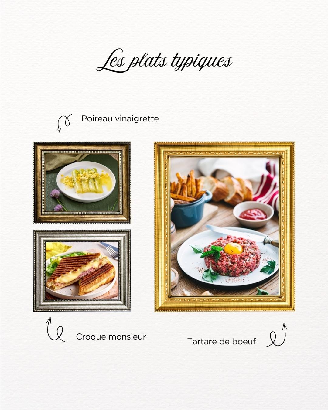 Les plats typiques du bistrot