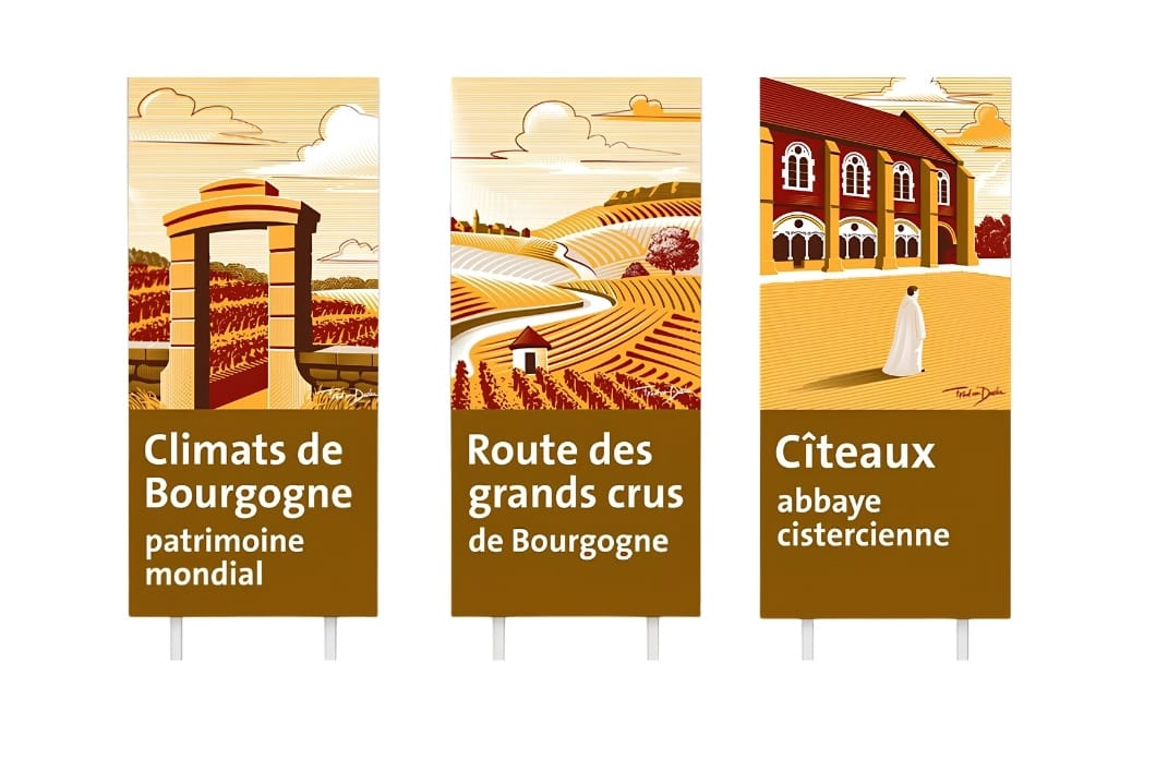 Panneaux sur les autoroutes APRR