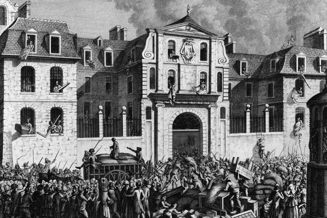 Pillage de la maison Saint-Lazare à Paris le lundi 13 juillet 1789 par les révolutionnaires  Berthault d'après Prieur
