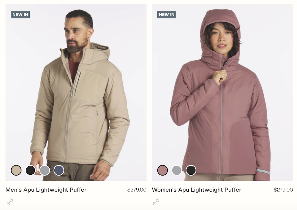 PAKAFILL puffers for men and women
