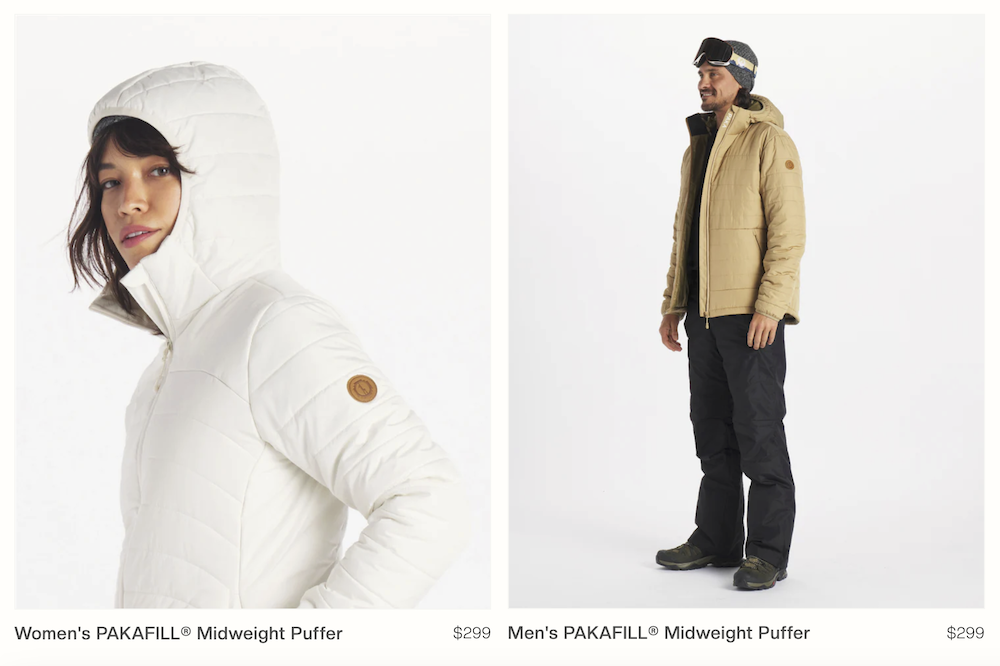 PAKAFILL Midweight Puffer for men and women