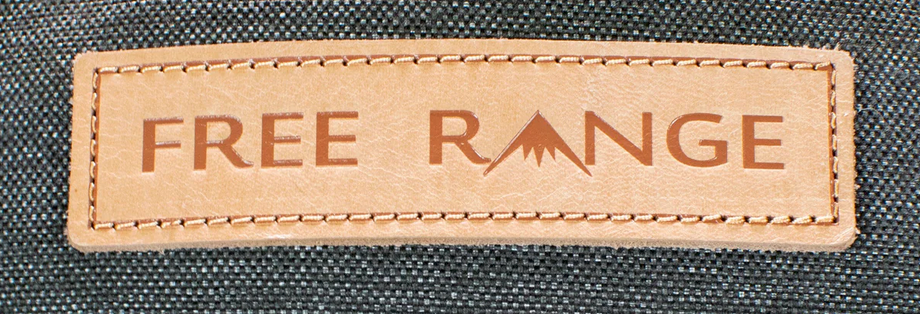 leather detailing on the free range equipment canvas tote bag