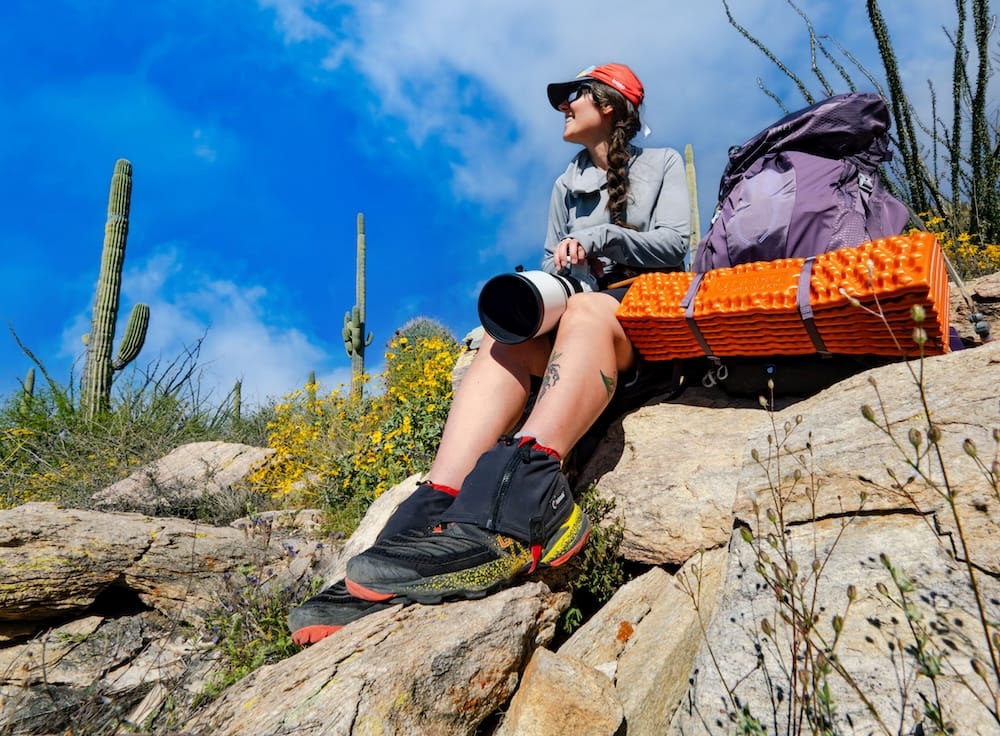 Kahtoola RENAgaiter Ultra-Tough Gaiters on a thru-hike in the Sonoran Desert