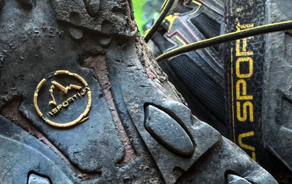 ultra raptor by la sportiva are a december gear pick for hiking in 2024 as they hold up to muddy and icy messes