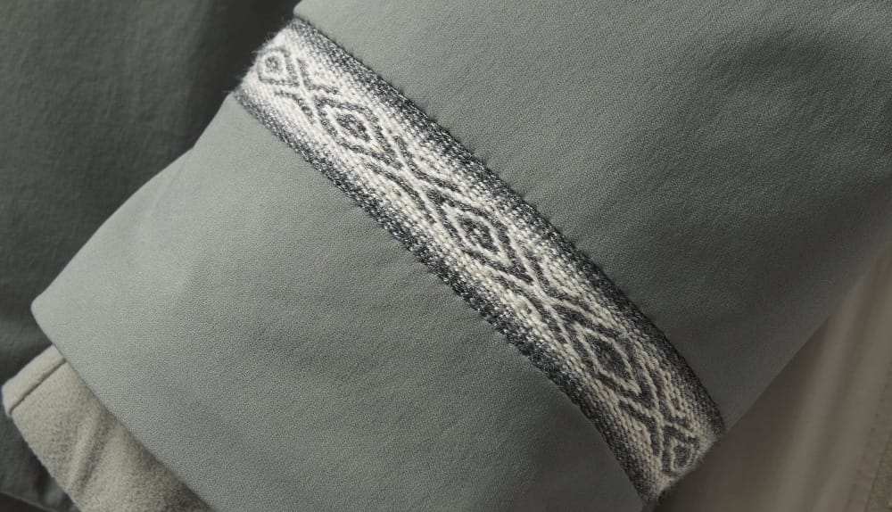 a sleeve detail on paka's apu parka that uses pakafill as insulation, this detail is a nod to the artisans from peru who craft these pieces