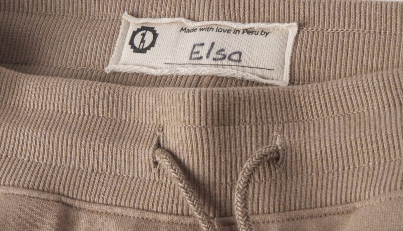 a signed detail on the Everyday Joggers by PAKA