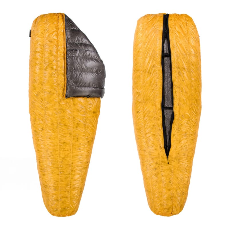  Yellow Enlightened Equipment Conundrum Quilt front and back views on white background