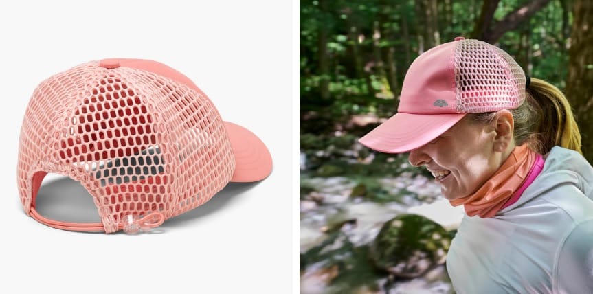 a woman wearing Trekker Trucker by Turtle Fur and a stock image