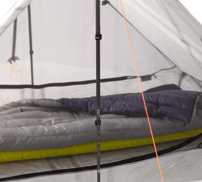 Interior view of the Hyperlite Mountain Gear Unbound 2 tent showing two sleeping pads and ultralight backpacking setup