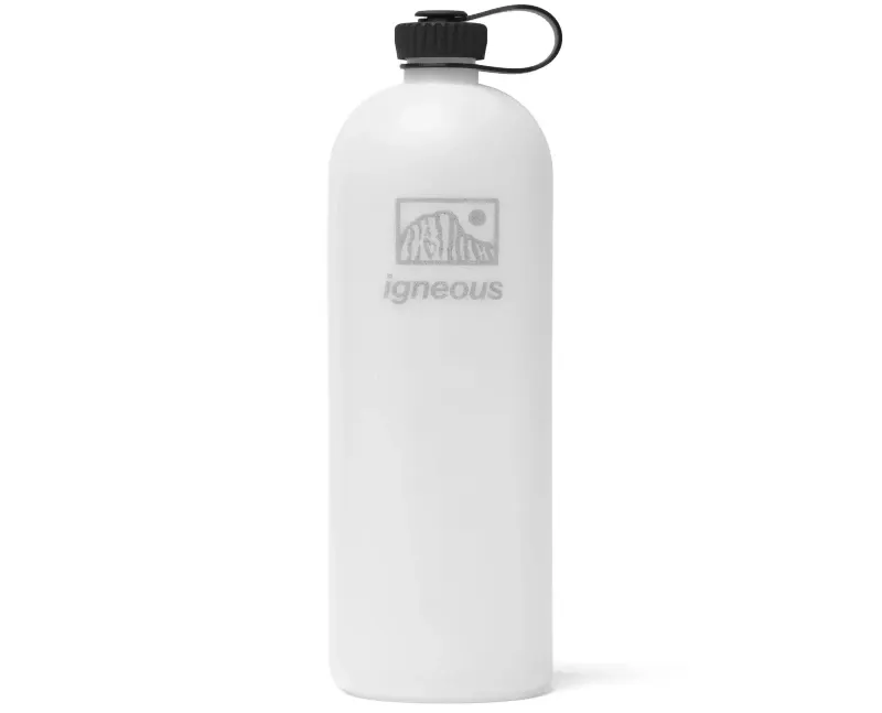 Igneous Gear ultralight backpacking water bottle with minimalist design for lightweight hiking and backpacking