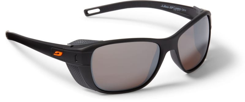 Julbo Camino hiking sunglasses with removable side shields and dark lenses on a white background.