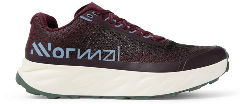 NNormal Kjerag trail running shoe in a burgundy colorway, one of the best lightweight trail runners for hiking, fastpacking, and mountain adventures in 2026.