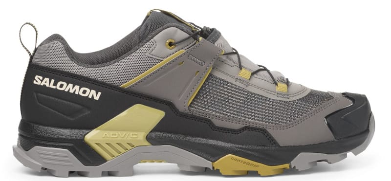 Salomon X Ultra 5 low hiking shoe in a gray colorway, one of the best hiking shoes for backpacking, desert hiking, and technical trails in 2026.