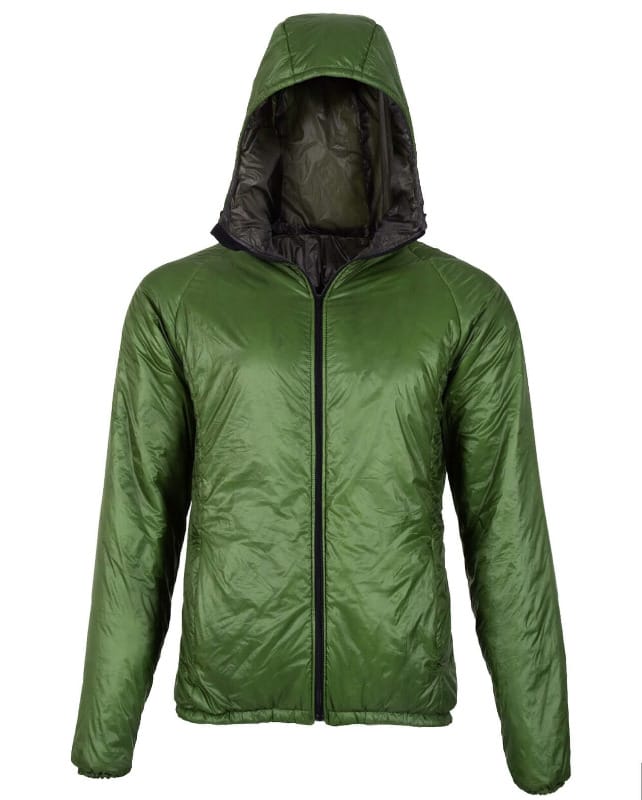 Enlightened Equipment Torrid synthetic insulated jacket with hood, our pick for the best lightweight puffy jacket for hiking in 2026.