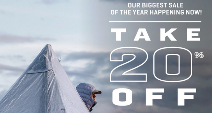 a banner showing a sale from hyperlite mountain gear in 2025