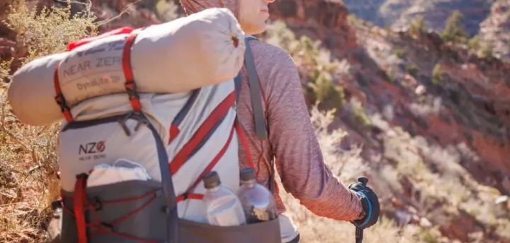 Near Zero ultralight backpacking tent set up in a mountain meadow during the Near Zero Labor Day Sale 2025, offering 25% off and free tent footprint deals.