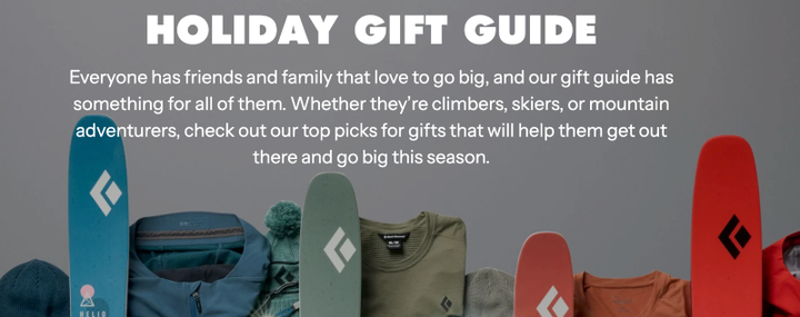Outdoor athlete using Black Diamond gear in a winter mountain environment during the brand’s Holiday Sale offering 20–60% off select equipment and apparel.