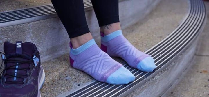 hiker wearing great hiking socks in 2026, representing lifetime-warranty hiking socks.