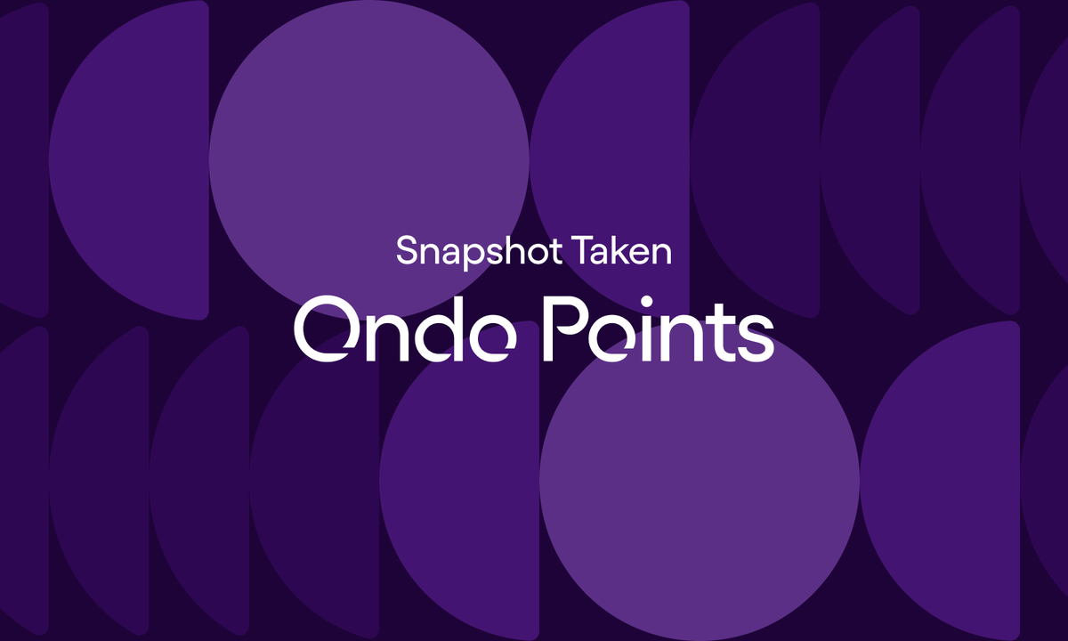 Snapshot Taken: A Milestone for the Ondo Points Program
