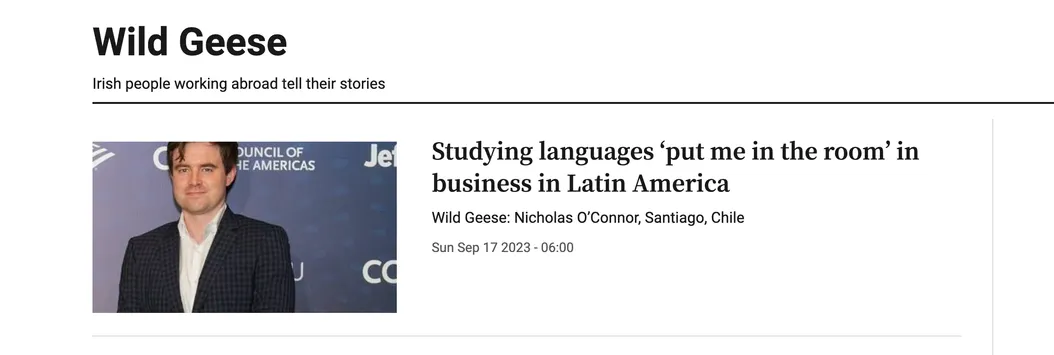 Interview: Studying languages ‘put me in the room’ in business in Latin America