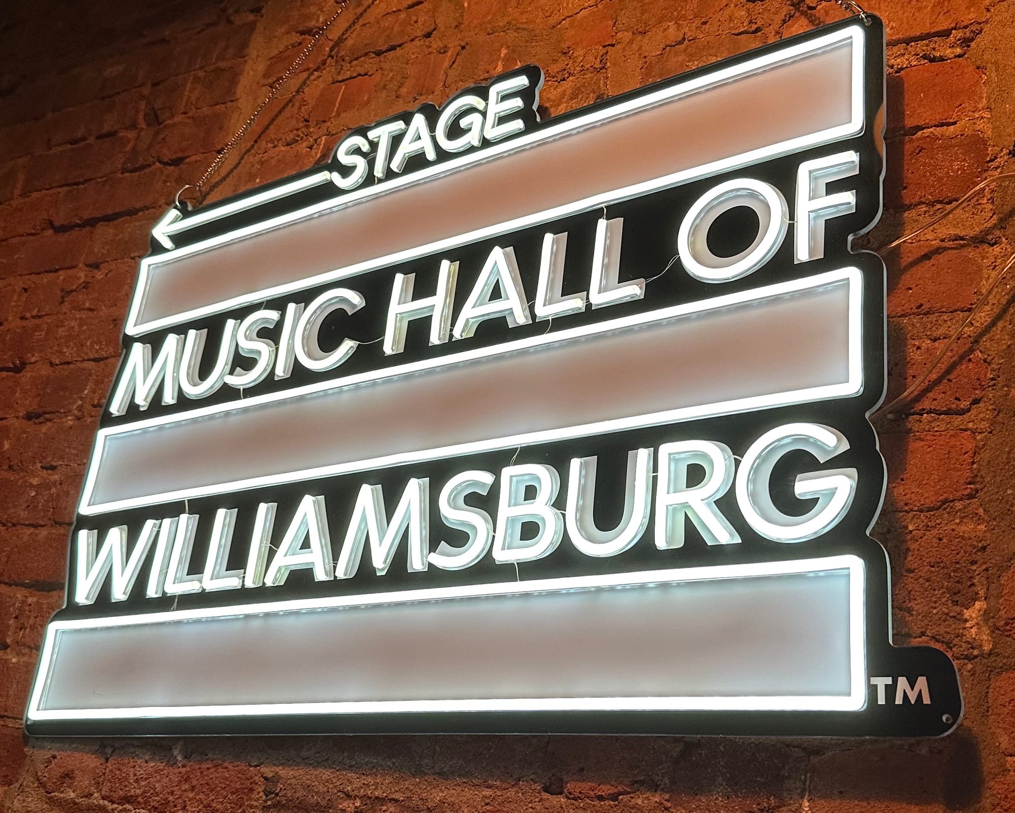 Music Hall of Williamsburg sign.