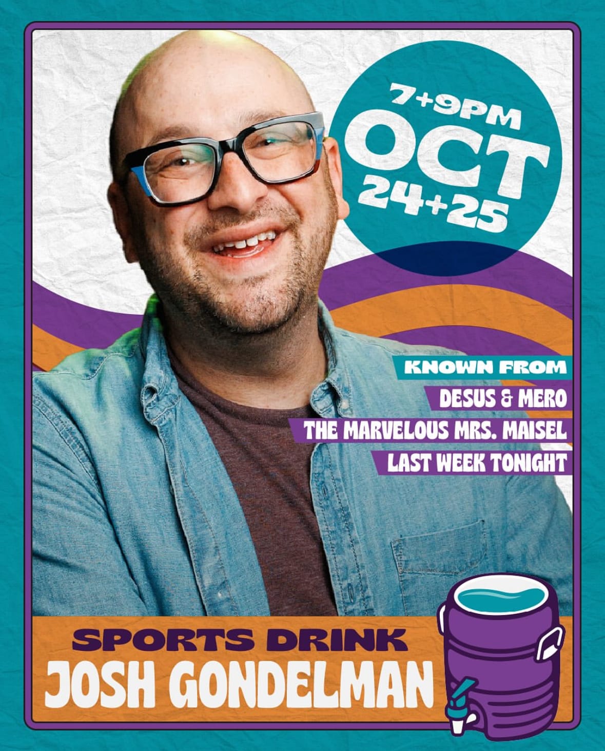 Flyer for my 10/24-10/25 shows at Sports Drink.