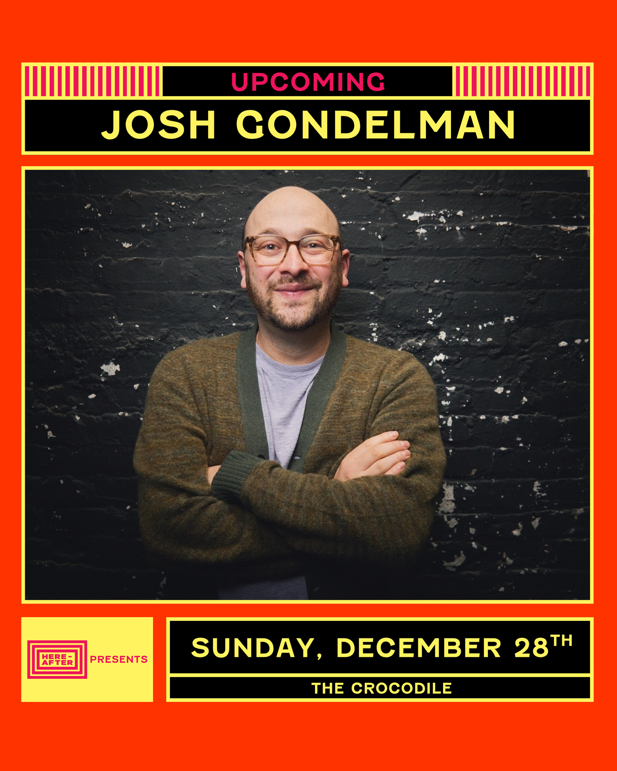 Flyer for my 12/28 show at The Crocodile in Seattle. It's a photo by Mindy Tucker from a couple of years ago.