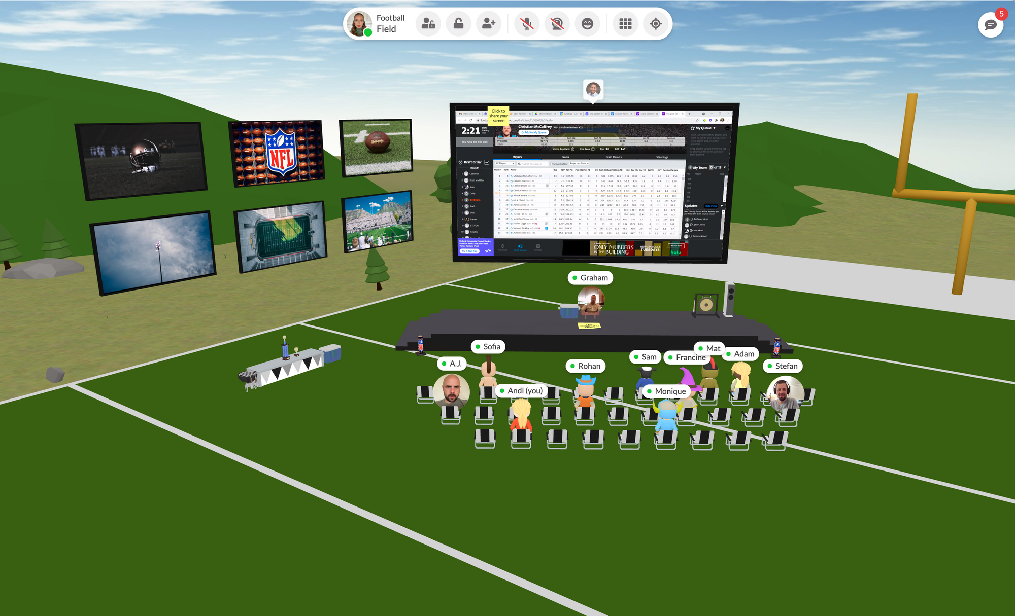 Spot-Light Wednesday: Let’s have some fun! Virtual Fantasy Football Draft