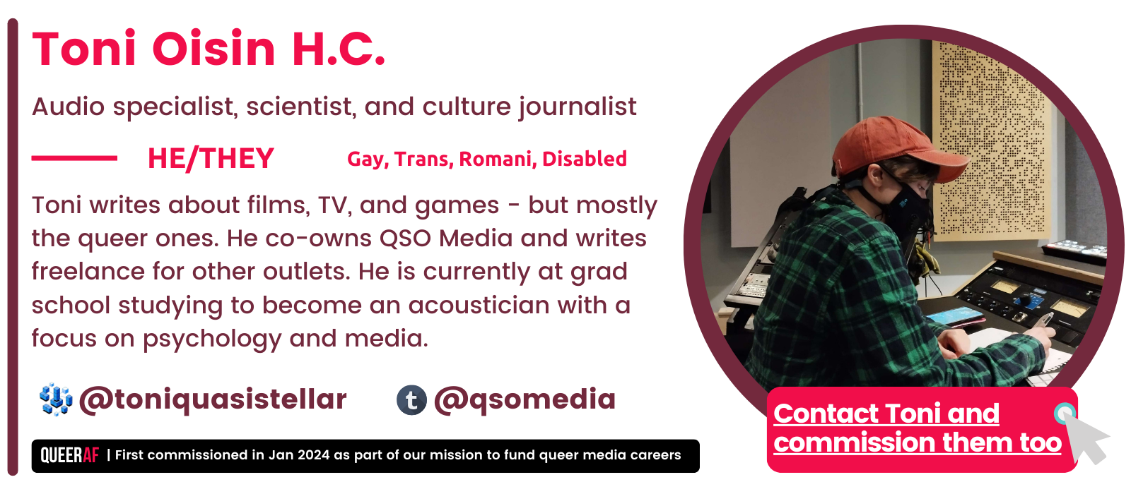 | First commissioned Jun 2022 as part of our mission to fund queer media careers Queer AF @thenonbinaryparent @HeyLauraBlake Contact Laura, and commision her too Marley is a writer with a passion for travel, Diversity, Equity, Justice and Inclusion and Trans rights. Creator behind the @thenonbinaryparent sharing their journey and resources as a trans/non-binary parent. They/Them Trans/Non-Binary, Bisexual, Greysexual Marley Conte LGBTQ+ and Travel Writer, Speaker and Content Creator