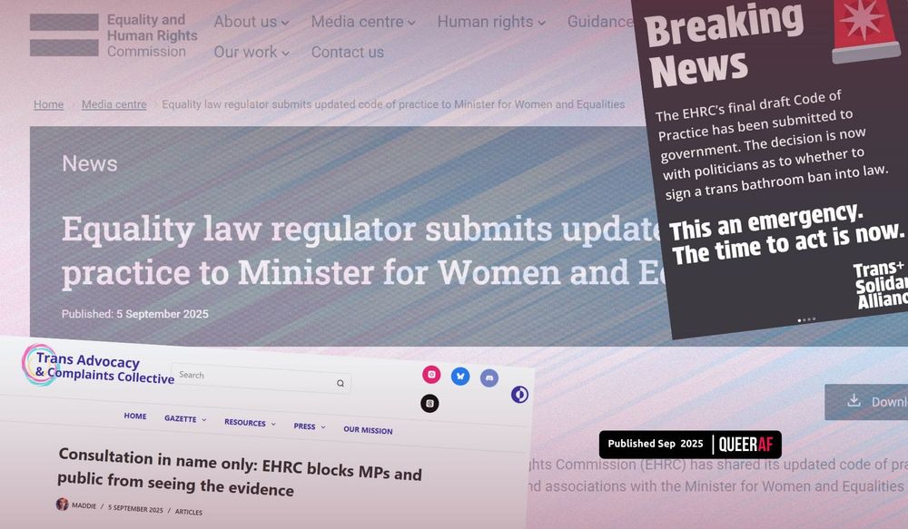 Can MPs stop the EHRC's code of practice that's set to segregate Trans+ people?