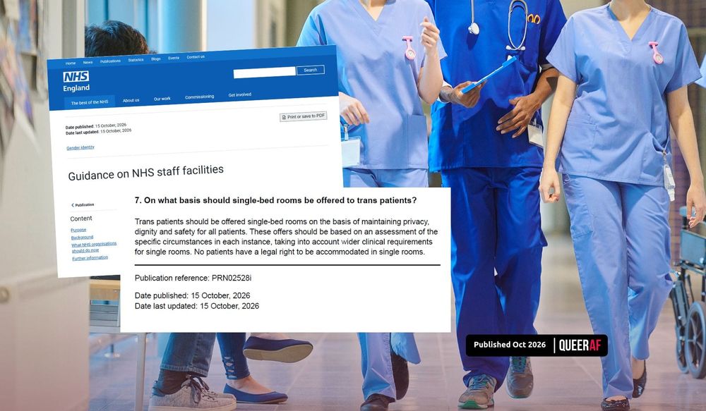 ‘It may lead to deaths' - NHS England criticised for guidance placing Trans people on wards based on 'biological sex'
