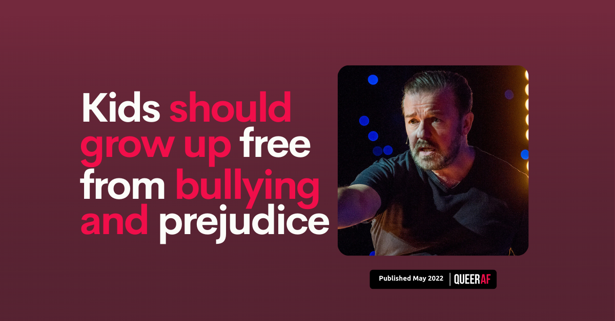 Elsewhere Ricky Gervais' jokes are hate crimes and bullying