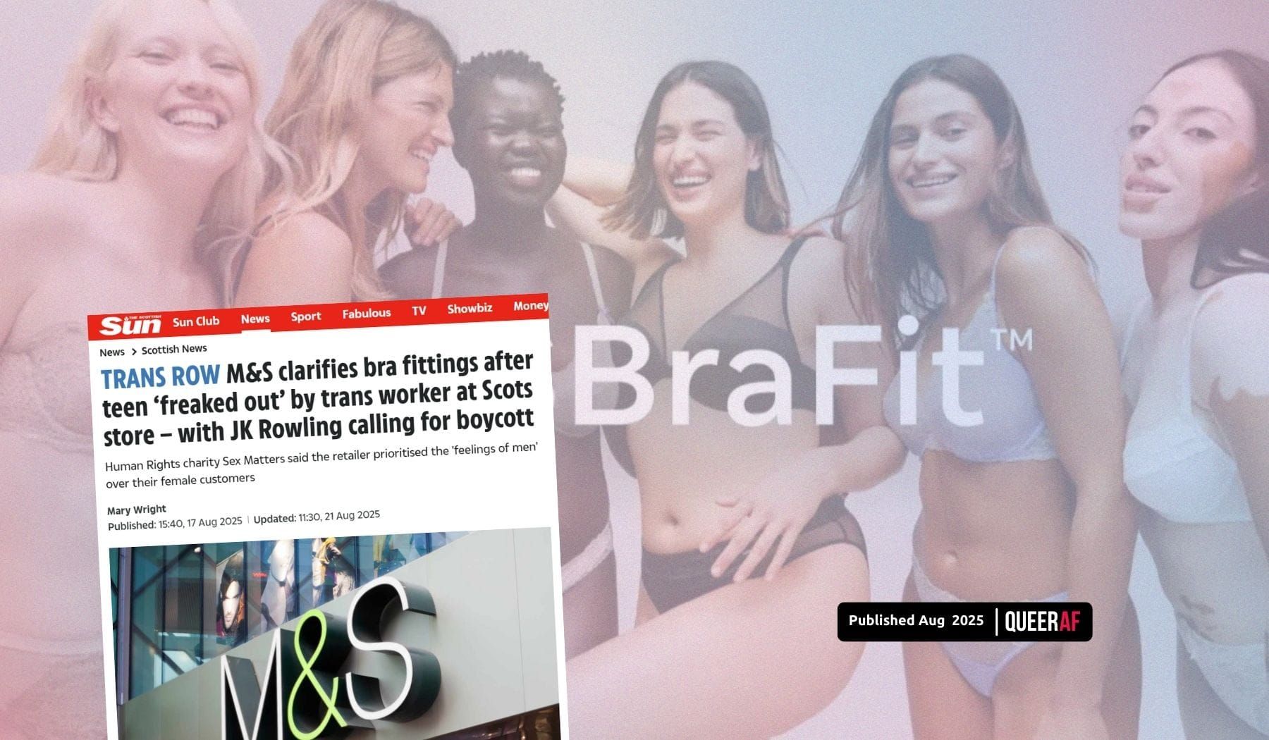 M&S has not banned Trans+ people from bra fitting, refuting claims in Scottish Sun