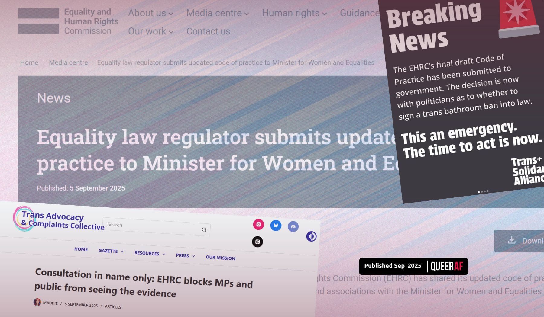 Can MPs stop the EHRC's code of practice that's set to segregate Trans+ people?