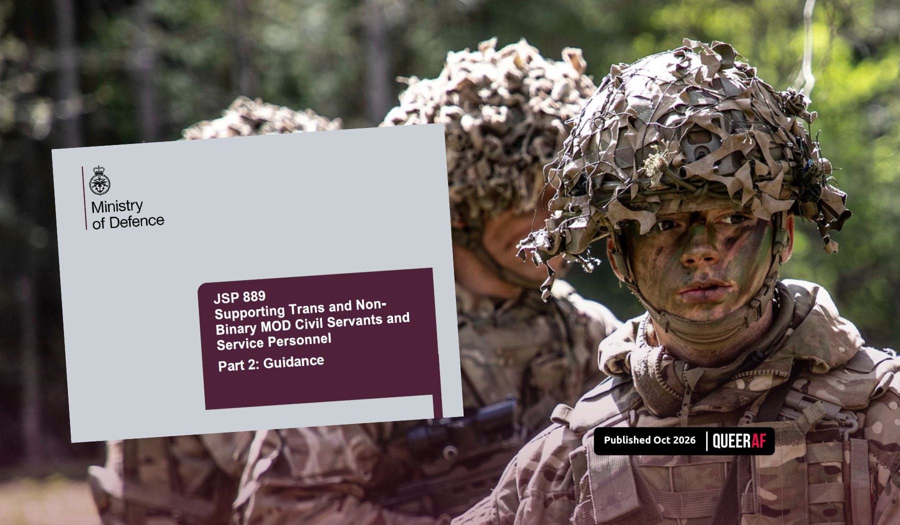 UK Trans armed forces personnel required to use single-sex faclilites based on 'biological sex'