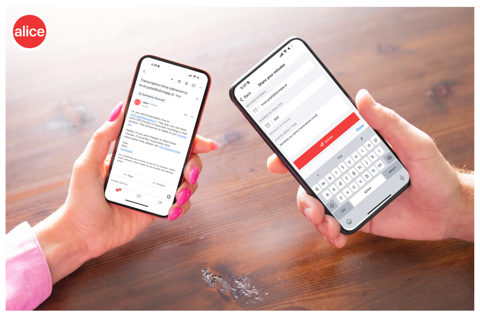 How To | Share Transcription Time with Team Members Using Aliceapp.ai