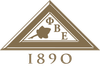 PBE triangle logo in gold, with the date "1890" underneath.