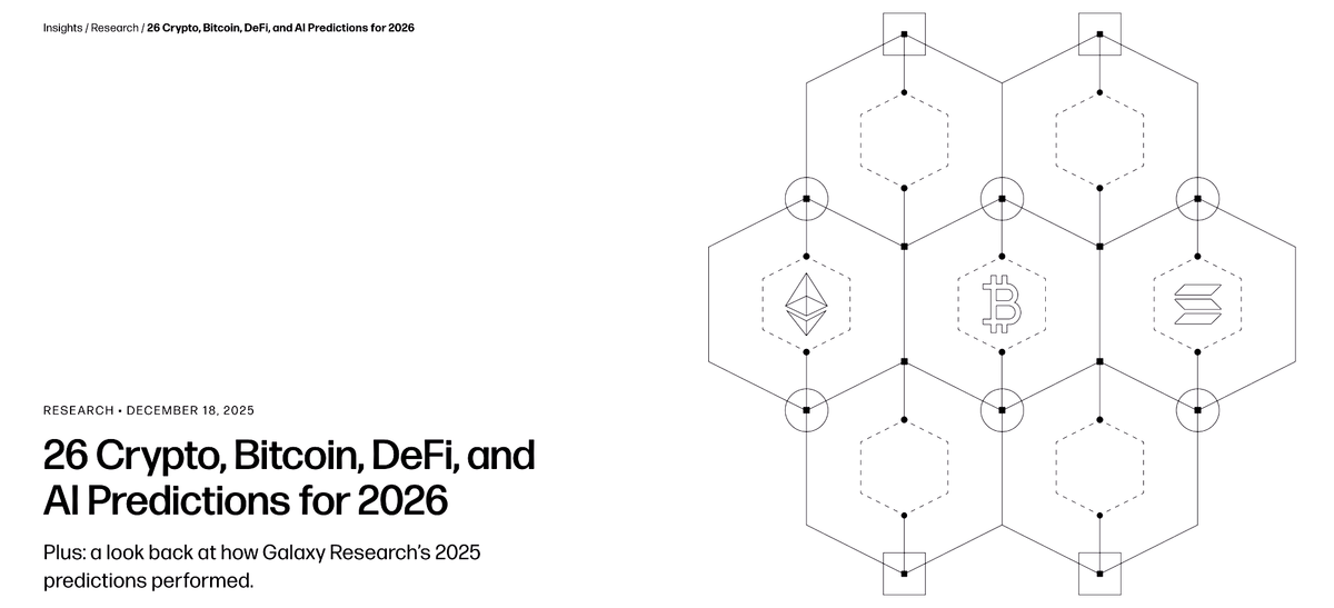 Galaxy Digital: 26 прогнозов по криптовалюте на 2026 год!