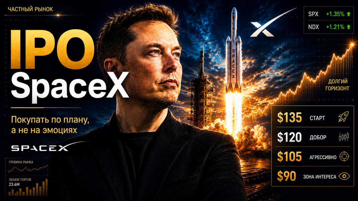ChatGPT: Акции SpaceX (SPCX) – готов покупать, но не хочу сходить с ума.