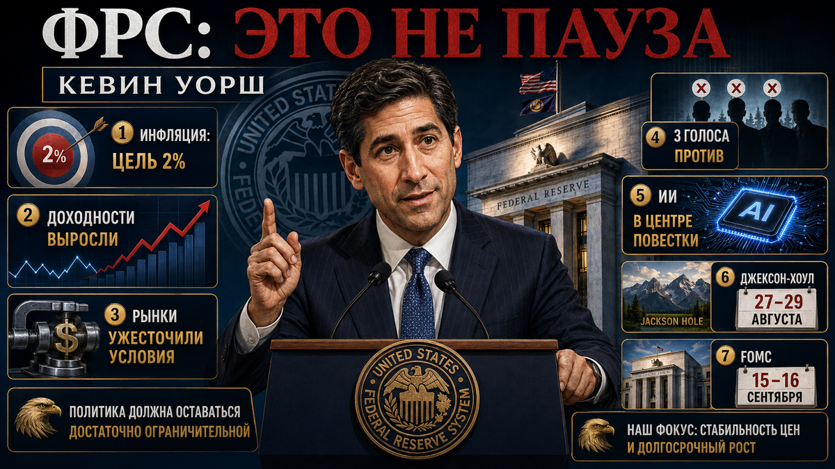 Что сказал Кевин Уорш на заседании ФРС? Дословная стенограмма (29.07.26) + что ждать дальше?