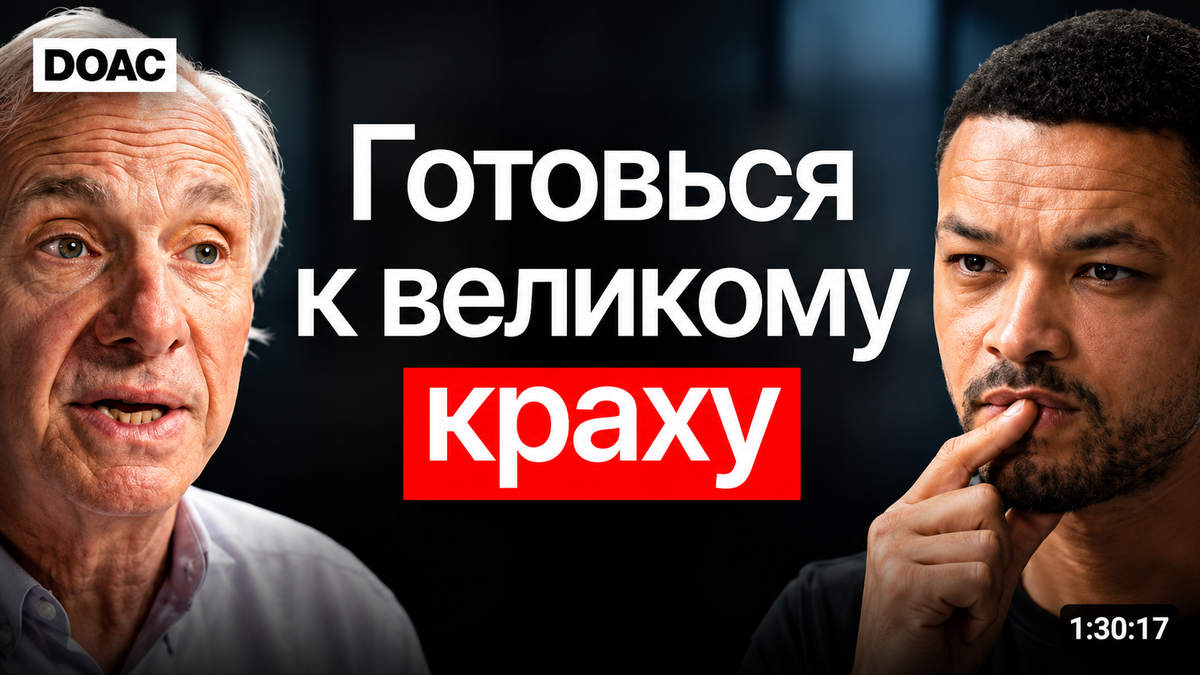 Почему Рэй Далио держит всего 1% капитала в Биткоине? Интервью.