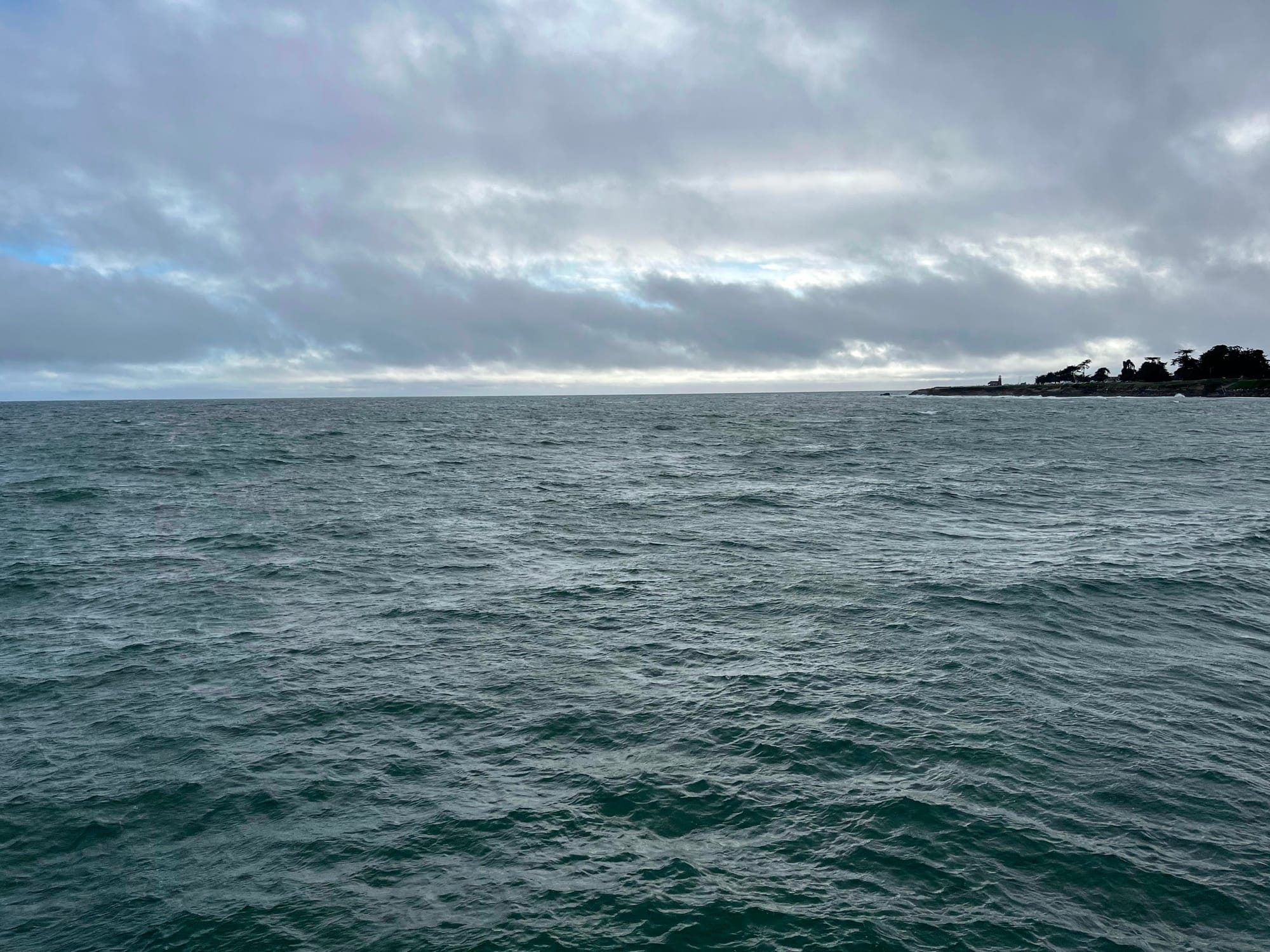 The pacific ocean in Santa Cruz, California.