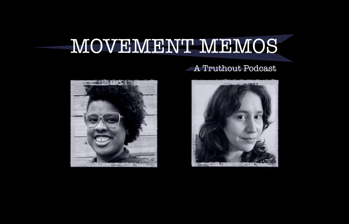 Photos of Kelly Hayes and Ejeris Dixon beneath the Movement Memos podcast logo.