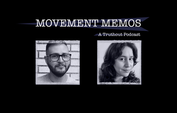 Photos of Kelly Hayes and Shane Burley beneath the Movement Memos podcast logo.