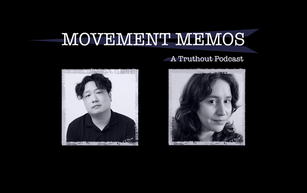 Photos of Kelly Hayes and Andree Lee beneath the Movement Memos podcast logo.