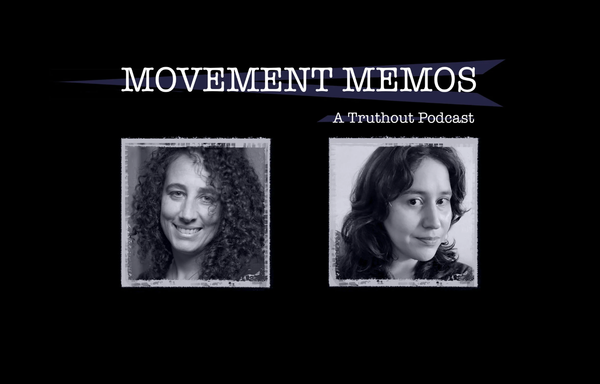 Photos of Kelly Hayes and Andrea Ritchie beneath the Movement Memos podcast logo.