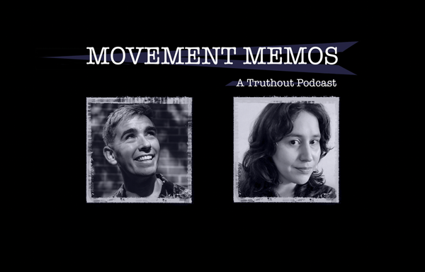 Photos of Kelly Hayes and Lewis Raven Wallace beneath the Movement Memos podcast logo.