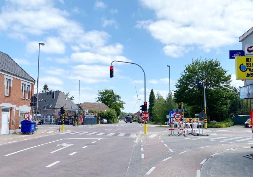 Werken op kruispunt Barrier