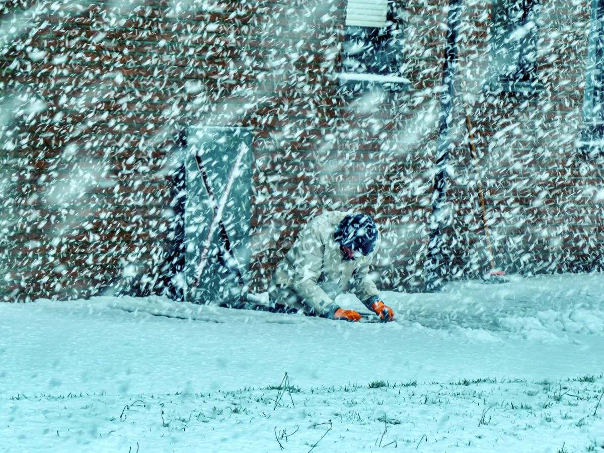 Sneeuw in onze stad